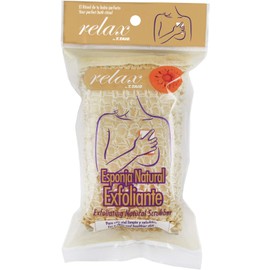 Esponja Exfoliante Corporal Rectangular con Rafia y Tira de Sujeción Relax