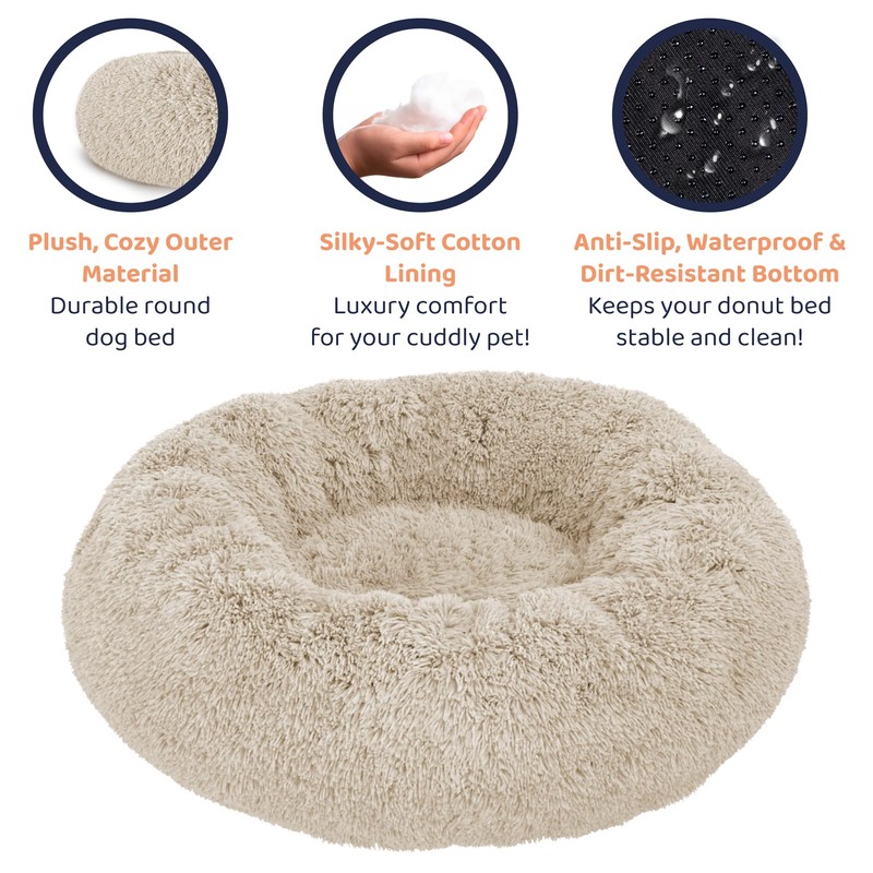 Petloox Donut Dog Bed - Premium Comfort for Anxiety Relief
