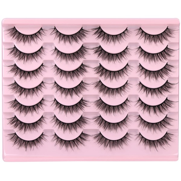 Wispy Lashes 14mm Cat Eye False Eyelashes Natural Look Faux