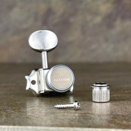 Gotoh Locking Tuners - 6 in a line - Magnun Lock Trad MG-T - Nickel 21333NYTX
