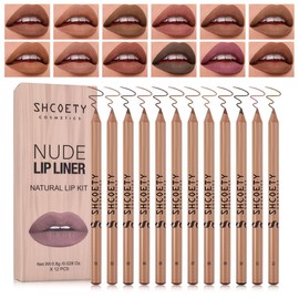 SHCOETY  12 PCS Wooden Lip Liner