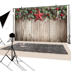 YongFoto 3 x 2 m Photo Background Christmas Snow Covered Landscape Wood House Nature Winter Happy New Year Photography Background Photo Shooting Portrait Party Children Wedding Photo Studio Props