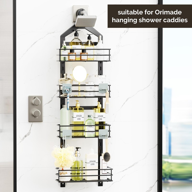 Orimade Shower Caddy Round Adhesive Replacement Stickers Shelf Basket Strips