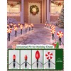 SURAIELEC 11.5" Tall Christmas Light Stakes, 100 PCS Universal Light