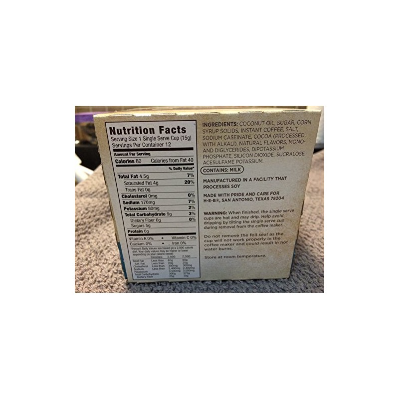 H.E.B. Cafe Ole Cappuccino VANILLA Flavored 12 single cups