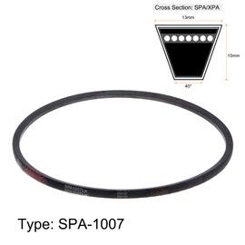 sourcing map SPA-1007 V-Belts Drive Belt 1007mm Pitch Girth 13mm Width 10mm Height Rubber for Power Transmission
