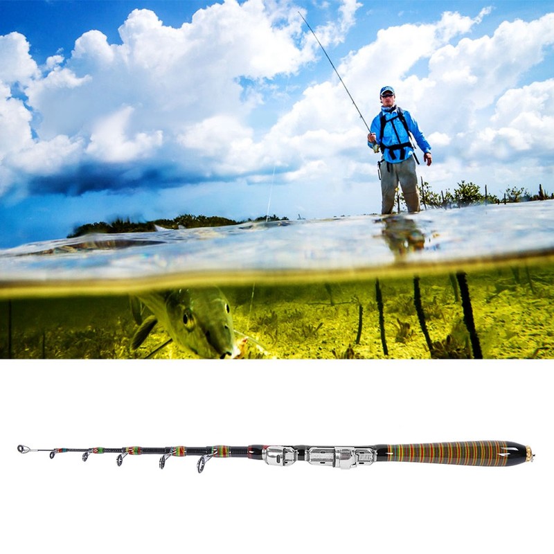 Fishing Rod Telescopic Carbon Sea Rod Portable Spinning Hand Fishing