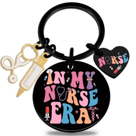 igvean Nurse Keychain Funny Nurses Day Gift for Women Birthday Christmas Graduation Gifts for Nurses Students Purse Wallet Keys Charm Prayer Inspirational Key Ring Nurses Practitioner Presents