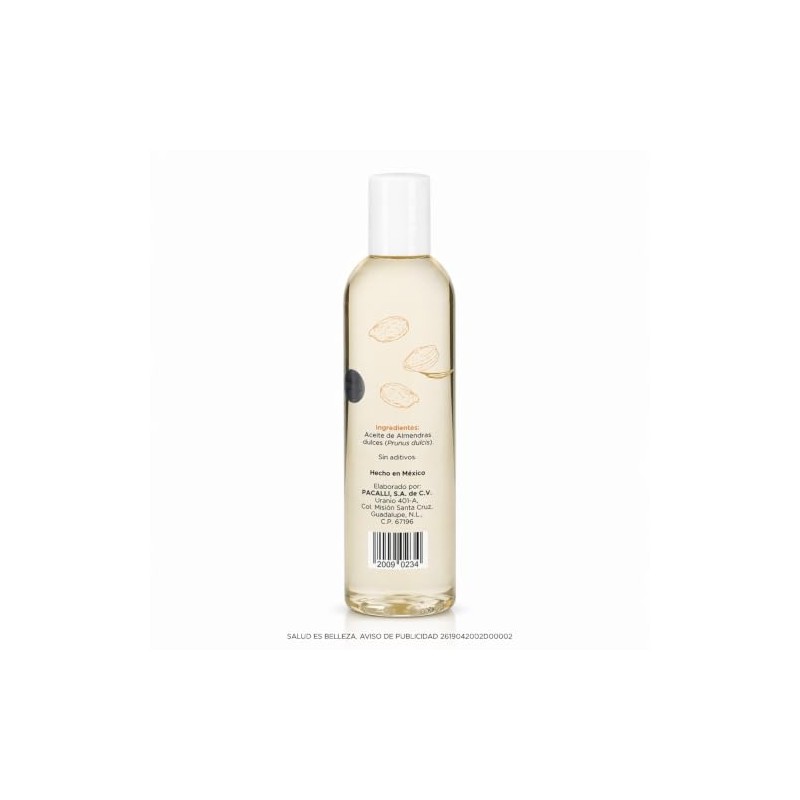 PACALLI Aceite de Almendras Puro 2x265ml - Piel y Cabello