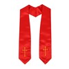 Erligo Adults' Traditional Church Choir Stoles with Embroidery Cross 60"