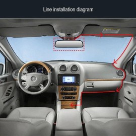 IPoster 5-inch LCD Rearview Mirror Display Screen 360° Mini Rearview Camera Rearview Reversing System 12V-24VScreen Size: 5", ROM: 0, RAM: 0