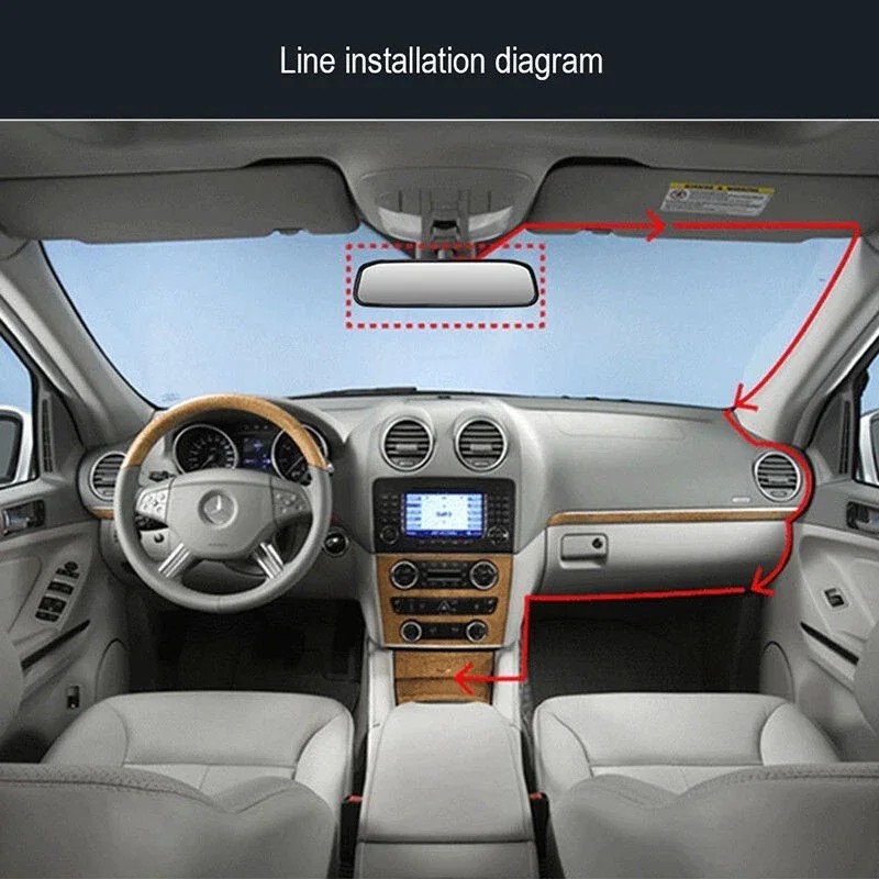 IPoster 5-inch LCD Rearview Mirror Display Screen 360° Mini Rearview