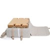 Multifunctional Wicker Picnic Basket Set for 4 with Blanket and