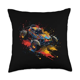 RC Racing Remote Control Car Off-Road Racing Throw Pillow