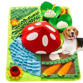Mewoo Snuffle Mat for Dogs, 27.6" x 20“ Sniff Mat Slow Feeding Mat with Squeaky for Pets, Dog Snuffle Enrichment Puzzle Interactive Dog Toys for Boredom
