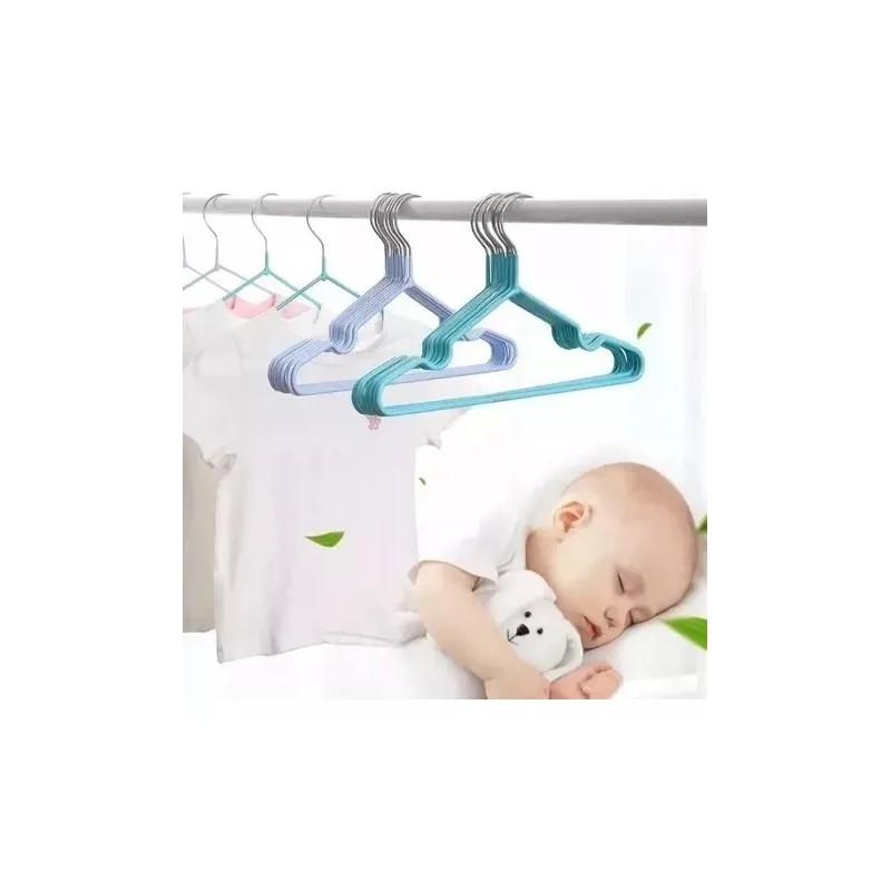 CB Set 40 Ganchos Ropa Bebe Niños Infantil Acero Inoxidable