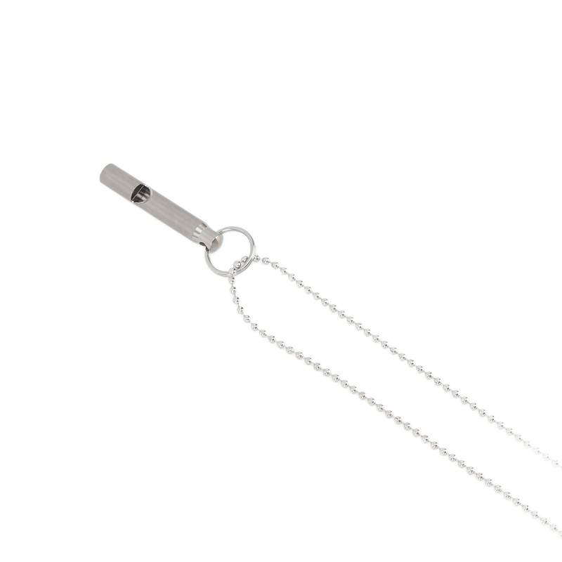 Outdoor Emergency Whistle Titanium Alloy EDC Whistle Pendant Necklace for