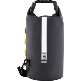 Cressi since 1946 - Ocelot Dry Bag - Unisex Dry Waterproof Bag for Sea, Boat and Water Activities, Available in Small, Medium and Large Sizes, Black/Yellow 10 L