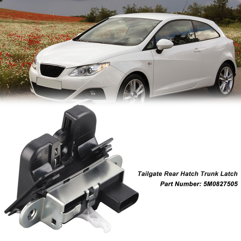 Tailgate Rear Hatch Trunk Latch 5M0827505 Black Rear Liftgate Latch