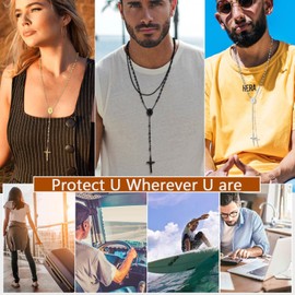 Catholic Rosary for Men St Christopher Rosary Beads Catholic Gifts Women Long Crucifix Necklaces