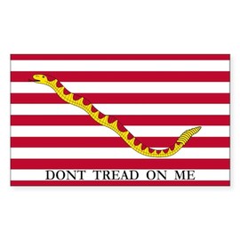 CafePress First Navy Jack Dont Tread On Me Sticker (Rectangl Rectangle Bumper Sticker Car Decal
