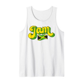 Jamaica Jam Jamaican Flag Men Women Retro Independence Day Tank Top