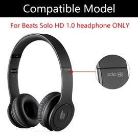 Xinyuekj Replacement Ear Pads for Beats Solo HD 1.0 Headphones - Black