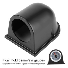 52mm 2in Single Hole Gauge Mount Holder Cup Universal Black Car Dash Pod for Car Interior