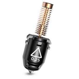 FLASHFORGE Adventurer 5M Nozzle Assembly, 32 mm³/s High Flow, 35S Quick Heating 200°C, 3S Quick Removable Nozzle, 3D Printer Copper Steel Nozzle Parts for AD5M/AD5M Pro (0.25 mm)