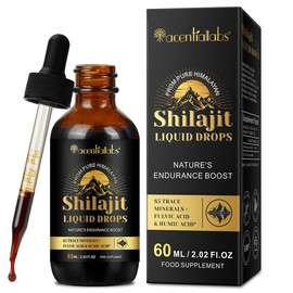 【live】Acentiallabs Shilajit Resin Organic Liquid Supplement, Shilajit Himalayan Organic, Contain 85 Trace Minerals 60ml