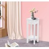 eHemco Plant Decorating Stand End Table Side Table with Storage