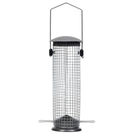 Invero Premium Top Filter Reusable Bird Feeder - Large Loop Handle - Hang Anywhere on Branches, Trees or Garden Brackets - Nut Feeder for Wild Birds for Outdoors Gardens