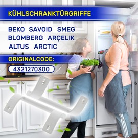MONTERAL Set of 2 Fridge Door Handles with Original Code 4321270300 for Beko for Smeg