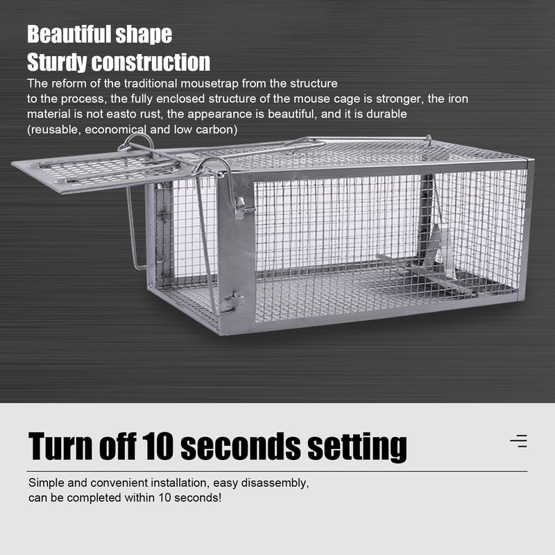 Iron Rat Mouse Trap Cage Single Door Live Animal Trap