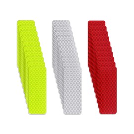 30 Reflective Safety Stickers, Reflective Stickers, Car Reflective Stickers, Warning Stickers, Waterproof for Vehicles, Bicycles, Motorcycles, 3 x 8 cm