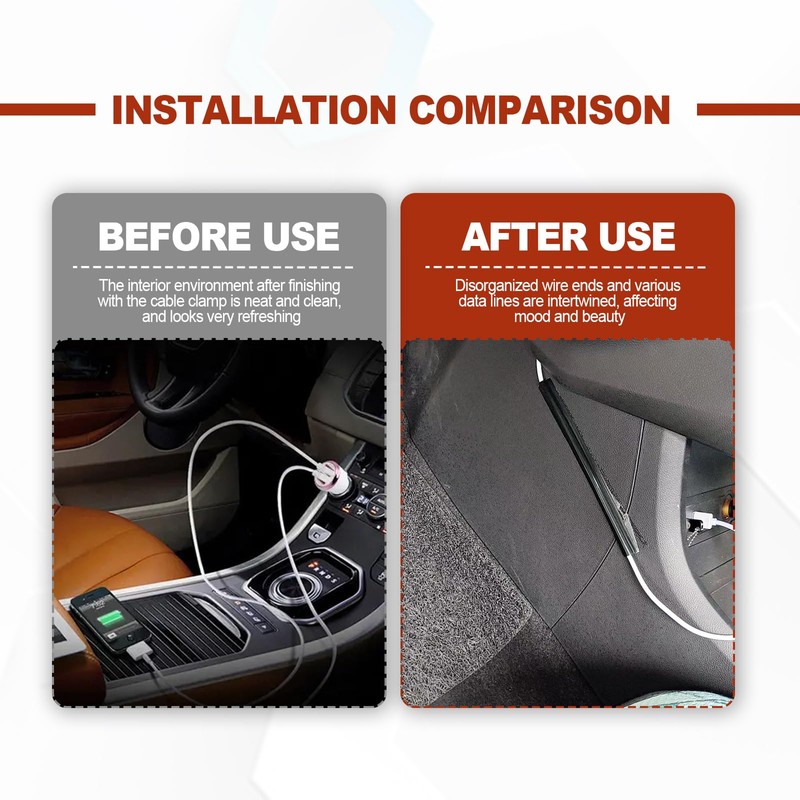 4Pcs Car Wire Sleeve, Car Concealed Wire Cover Line Sleeve