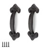LNSYSNS Barn Door Handle, 2 PCS Heavy Duty Cast Iron