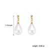 Pearl Earrings 14K Gold Plated Teardrop Pearl Drop Dangle Earrings