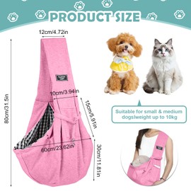 Dog Carrier Bag for Dogs up to 15 kg (Pink)
