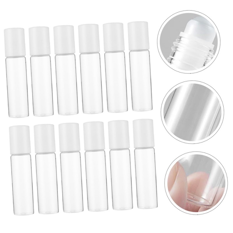 Baluue 3sets Roller Bottle Essential Oil Bottles Leakproof Empty for