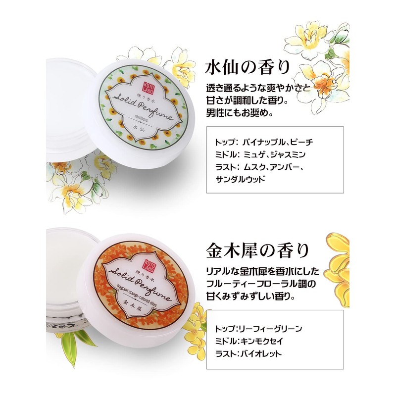 Kotolabo Kneaded Perfume, Osmanthus Scent, Made in Japan, Shea Butter,