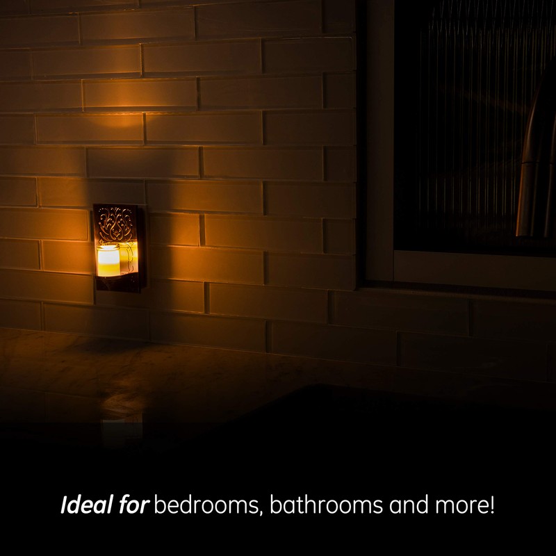 GE 11258 LED CandleLite Night Light, Plug-in, Light Sensing, Auto