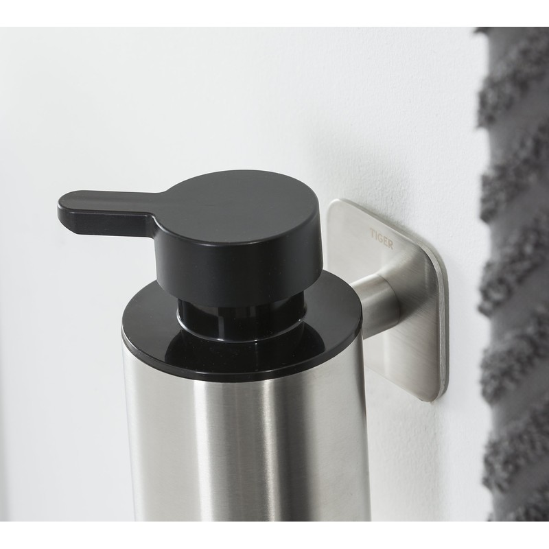 Tiger Colar Soap Dispenser for Mounting, Stainless Steel, Brushed Stainless
