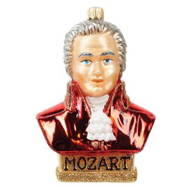 Mozart Polish Mouth Blown Glass Christmas Ornament Famous Composer Decoration