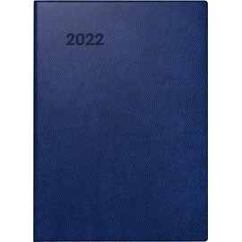 BRUNNEN 1073111302 Pocket Calendar Model 731 11, 2 Pages = 1 Week, 10 x 14 cm, Plastic Cover Blue, Calendar 2022