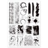 GLOBLELAND Stains Background Clear Stamps for DIY Scrapbooking Painting Brushes