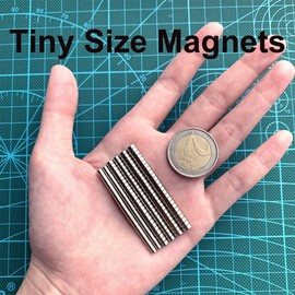 100pcs 3x1mm, 50pcs 4x2mm, 50pcs 5x2mm (Actual Size) - 200PCS Mini Magnets Combo Pack - Small Tiny Littile Thin Magnets for Miniatures, Small Models, Hobby, Crafts, 3D Printing