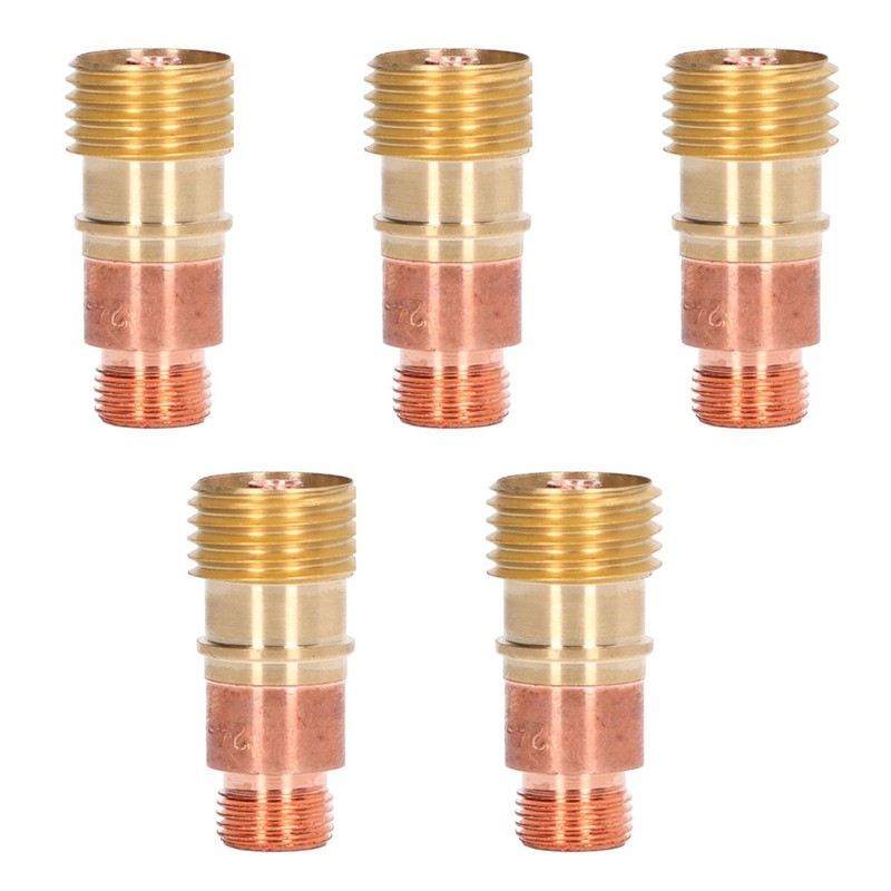 5Pcs 3/32in Gas Lens Collet Body Metal Welding Connector Replacement
