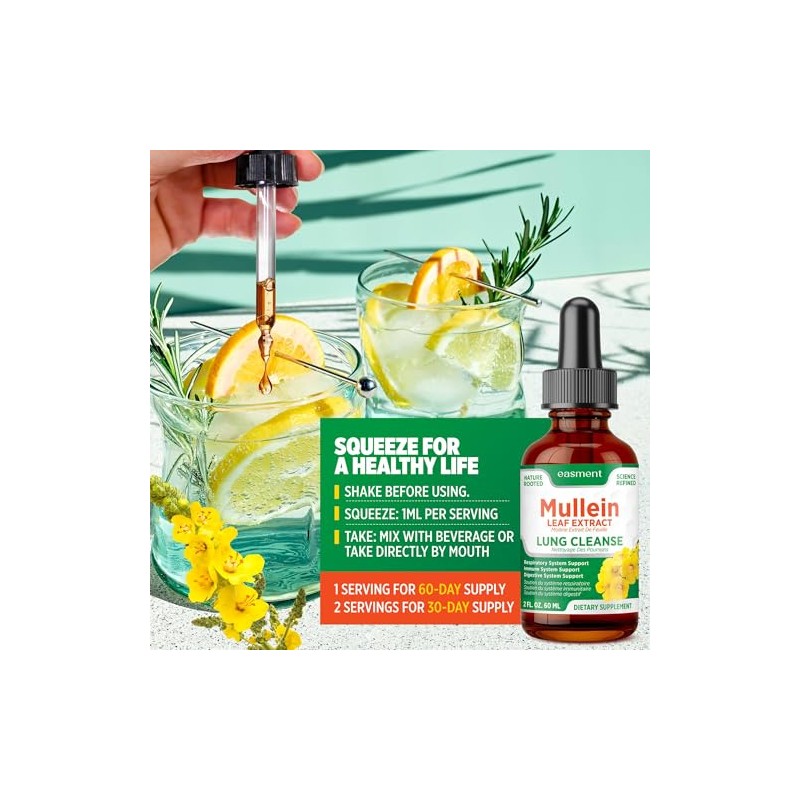 Extracto De Hojas De Gordolobo Para Los Pulmones: Gotas De