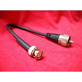 Unbranded/Generic USA FL RG58 UHF PL-259 MALE TO BNC MALE  8" PIGTAIL JUMPER CABLE  PATCH CORD